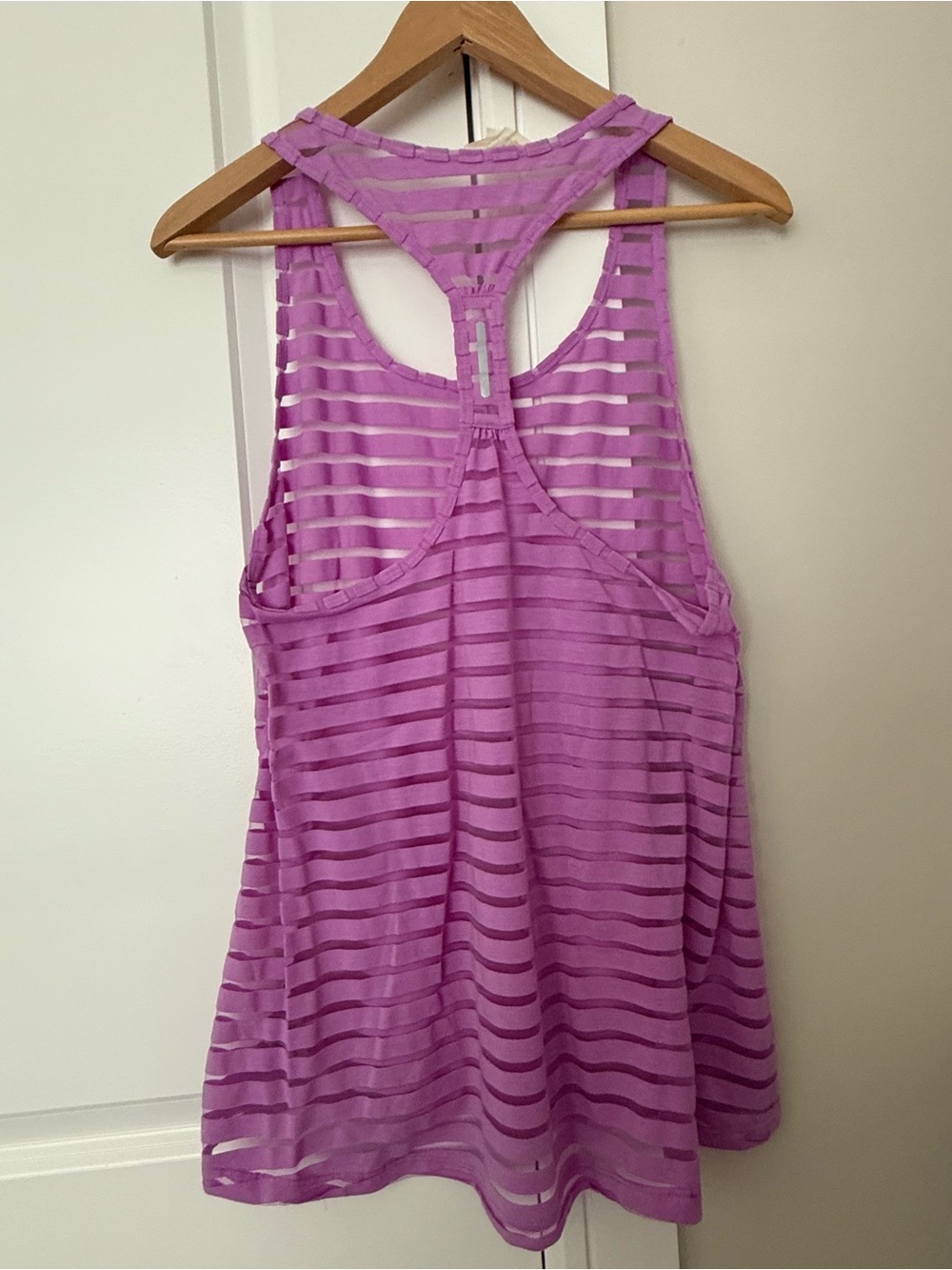 Calvin Klein Lavender Sheer Stripe Racerback Tank size Small